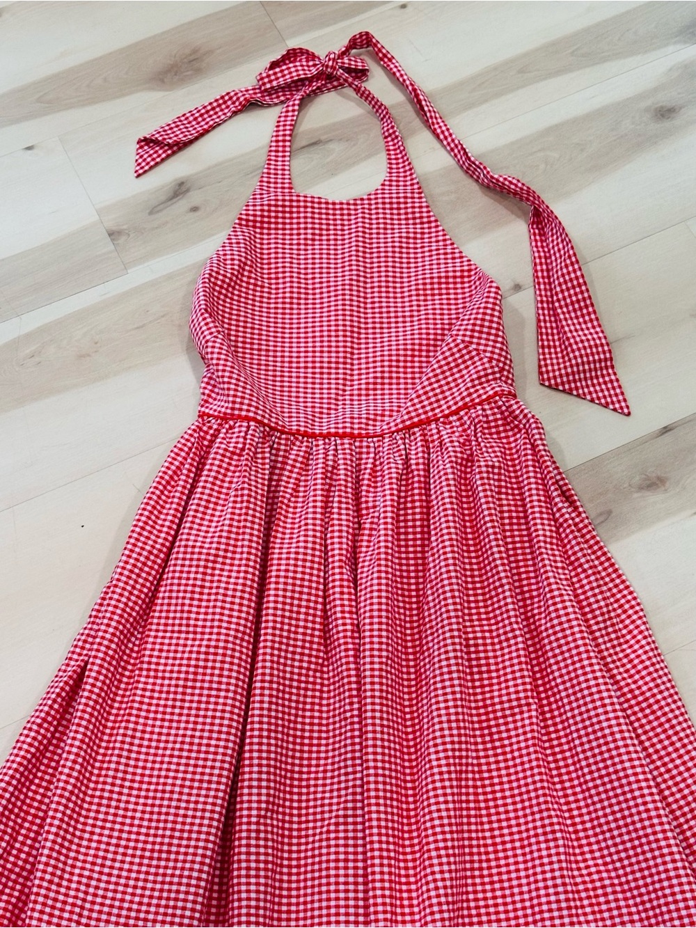 Tuckernuck Red Gingham Marcie Dress Sz M Feminine Costal Preppy Summer Casual - Picture 7 of 15